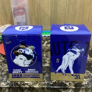 George Brett & Bret Saberhagen 1985 KC Royals Bobbleheads